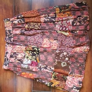 Boho rayon skirt / OS